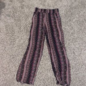 Joe B Pink and Black Patterned Wide Leg Pants
